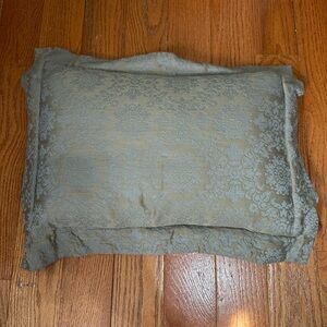 SFERRA Bros Egyptian Cotton Pillow Sham and Duck Down Feathers Tan & Grayish